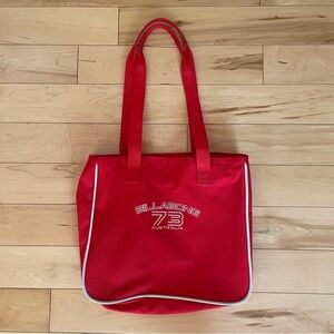 Billabong Red Canvas Tote with Classic Design